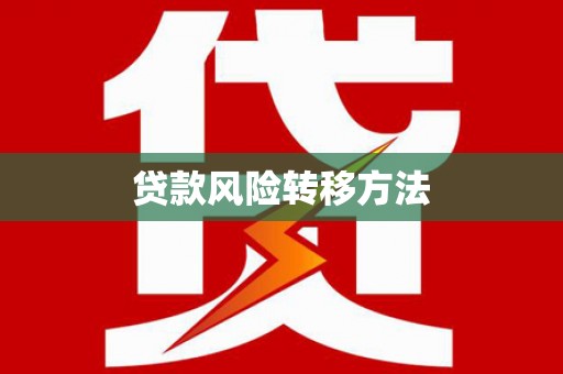 新昌贷款风险转移方法