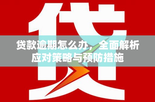 新昌贷款逾期怎么办，全面解析应对策略与预防措施