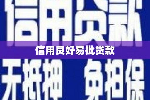 新昌信用良好易批贷款