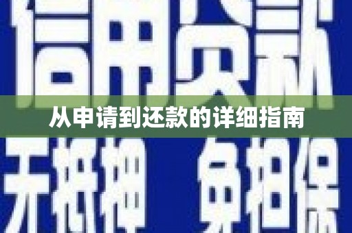 新昌从申请到还款的详细指南
